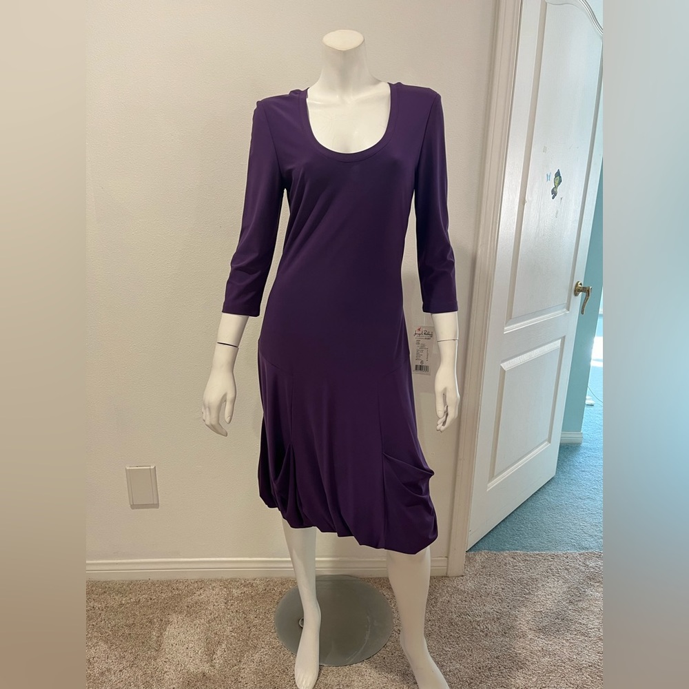 Joseph Ribkoff Purple 3/4 sleeve dress